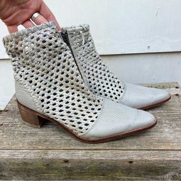 Free People In The Loop Woven Bootie Point Toe Gray EU Size 41 - Picture 1 of 8